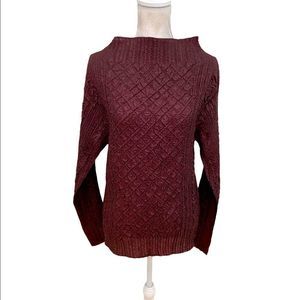 W.D.N.Y. Brown crinkle long sleeve blouse size medium